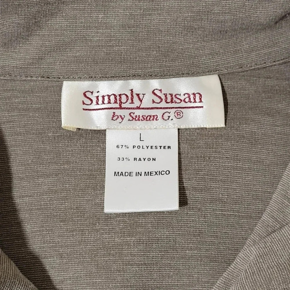 SIMPLY SUSAN by Susan G Taupe Zip-Up Casual Jacket Women's Size Large - Picture 7 of 8
